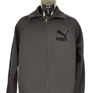 PUMA Men's Size L Black Athletic Full Zip Track Jacket